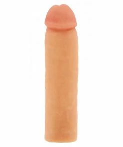 SexFlesh Fat Jack Penis Extension Sleeve 8.75 Inch Tan Cock Sheath