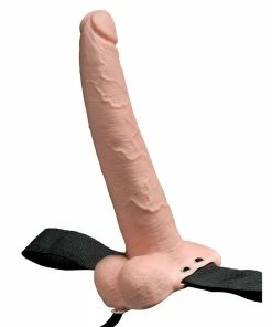Pipedream Products Fetish Fantasy Hollow Vibrating Rechargeable Strap-On Dildo With Balls And Harness Sheaths & Sleeves