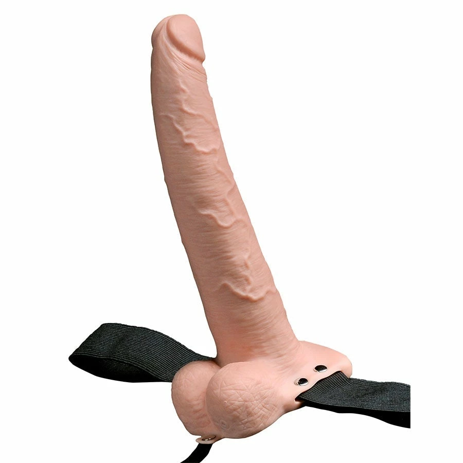 Pipedream Products Fetish Fantasy Hollow Vibrating Rechargeable Strap-On Dildo With Balls And Harness Sheaths & Sleeves 4 Pipedream Products Fetish Fantasy Hollow Vibrating Rechargeable Strap-On Dildo With Balls And Harness Sheaths & Sleeves