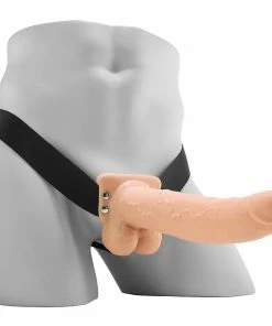 Pipedream Products Fetish Fantasy Hollow Vibrating Rechargeable Strap-On Dildo With Balls And Harness Sheaths & Sleeves