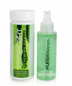 Fleshlight Anti-Bacterial Toy Cleaner And Renewing Powder Set 4 Oz