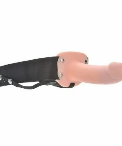 Adam & Eve Sheaths & Sleeves Flexskin Hollow Strap On Penis Extension Sleeve (6.5 Inch) By Adams