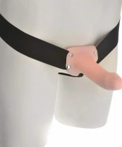 Adam & Eve Sheaths & Sleeves Flexskin Hollow Strap On Penis Extension Sleeve (6.5 Inch) By Adams