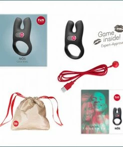 Cock Rings Fun Factory NOS Rechargeable Waterproof Vibrating Silicone Cock Ring