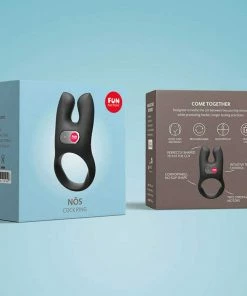 Cock Rings Fun Factory NOS Rechargeable Waterproof Vibrating Silicone Cock Ring