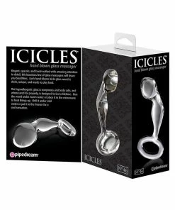 Pipedream Products Glass Prostate Massager Icicles No. 46 Anal Stimulator For Men