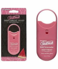 Doc Johnson Good Head TO-GO Deep Throat Flavored Oral Sex Numbing Spray | .33 Oz Deep Throat Spray & Gels