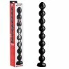 Master Series Hosed 19 Inch Black Beaded Thick Anal Snake Anal Sex Toys