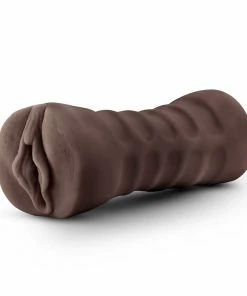 Male Masturbators & Strokers Hot Chocolate Alexis Black Vibrating Pocket Pussy By Blush Novelties