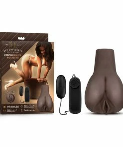 Hot Chocolate Doggy Style Deanna Black Vibrating Realistic Masturbator By Blush Novelties
