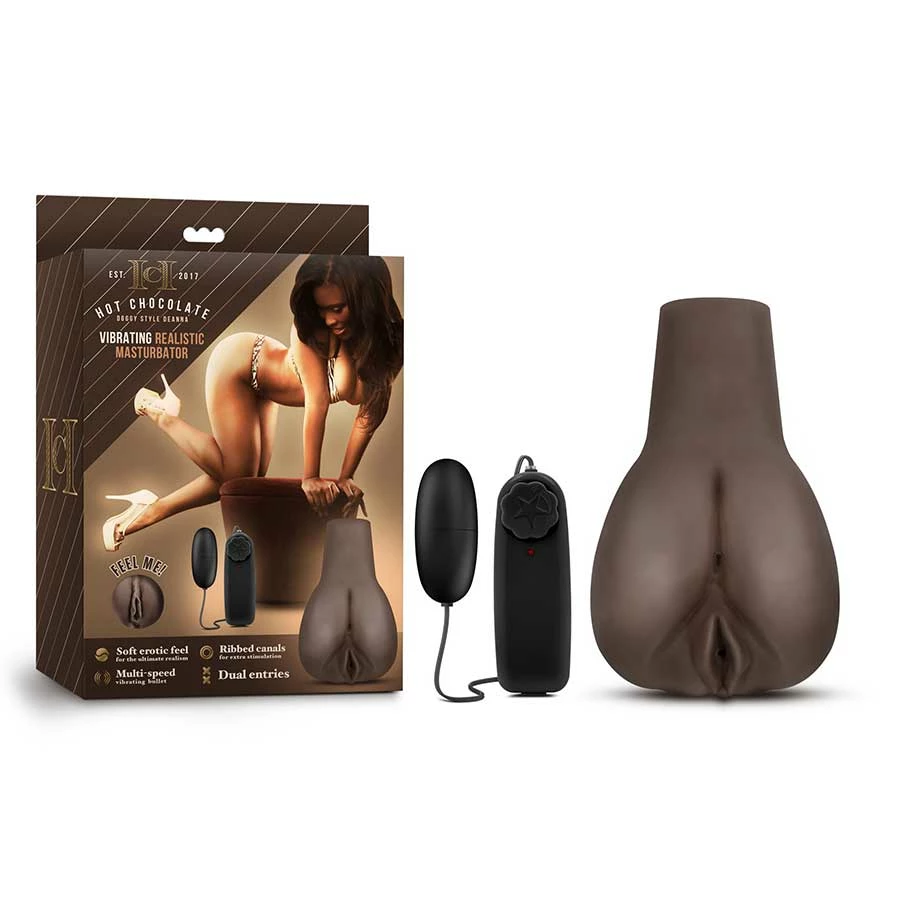 Hot Chocolate Doggy Style Deanna Black Vibrating Realistic Masturbator By Blush Novelties 4 Hot Chocolate Doggy Style Deanna Black Vibrating Realistic Masturbator By Blush Novelties