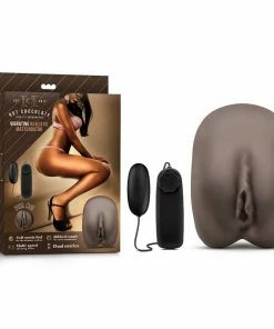 Vibrating Pocket Pussy Toys Hot Chocolate Erin The Enchantress Black Vibrating Realistic Vagina Masturbator By Blush Novelties