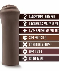 Male Masturbators & Strokers Hot Chocolate Naughty Nicole Black Oral Masturbator By Blush Novelties