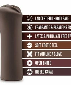 Male Masturbators & Strokers Hot Chocolate Pocket Pussy Nicoles Kitty Black Male Masturbator By Blush Novelties