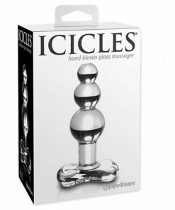 Icicles No. 47 Clear Glass Anal Plug For Men By Pipedream Products Anal Sex Toys