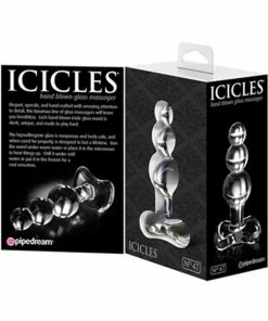 Icicles No. 47 Clear Glass Anal Plug For Men By Pipedream Products Anal Sex Toys