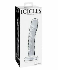 Icicles No. 62 Clear Glass 6.5 Inch Dildo By Pipedream Products Anal Sex Toys