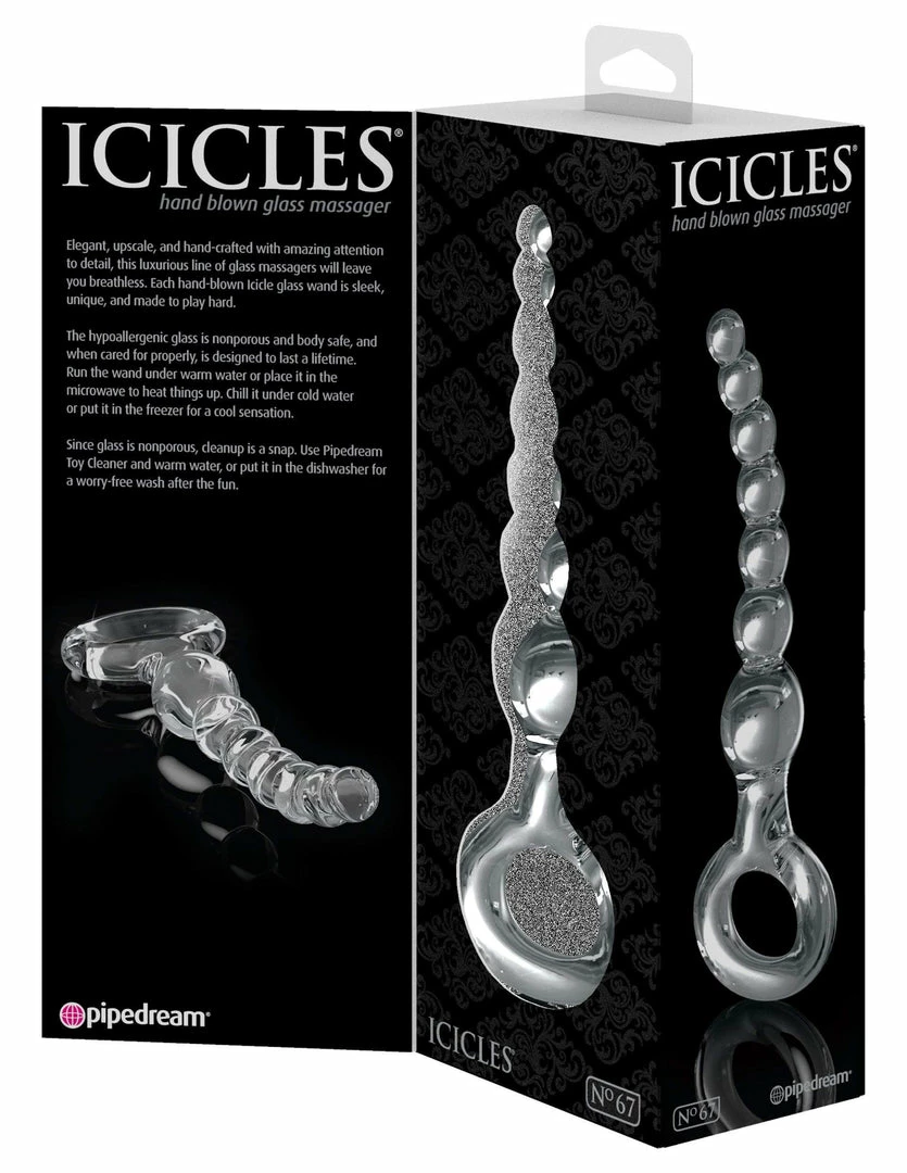 Pipedream Products Icicles No. 67 Clear Glass Anal Beads For Men By Pipedream Anal Sex Toys 8 Pipedream Products Icicles No. 67 Clear Glass Anal Beads For Men By Pipedream Anal Sex Toys