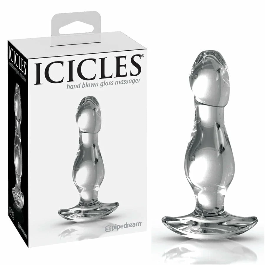 Icicles No. 72 Clear Glass Anal Plug For Men By Pipedream Products 3 Icicles No. 72 Clear Glass Anal Plug For Men By Pipedream Products