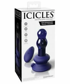 Pipedream Products Icicles No. 83 Vibrating Blue Glass Anal Probe By Pipedream