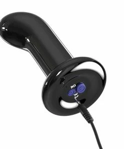 Pipedream Products Prostate Massagers Icicles No. 84 Black Vibrating Glass Prostate Massager By Pipedream