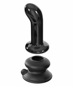 Pipedream Products Prostate Massagers Icicles No. 84 Black Vibrating Glass Prostate Massager By Pipedream