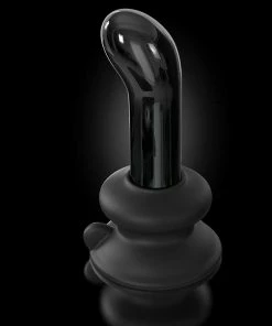 Pipedream Products Prostate Massagers Icicles No. 84 Black Vibrating Glass Prostate Massager By Pipedream
