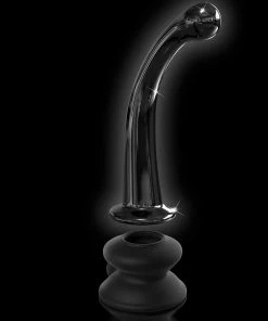 Icicles No. 87 Black Glass Suction Cup Dildo By Pipedream Products