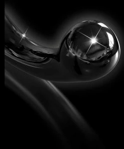 Icicles No. 87 Black Glass Suction Cup Dildo By Pipedream Products