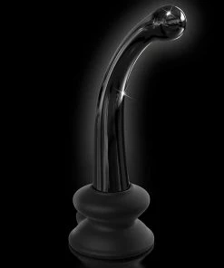 Icicles No. 87 Black Glass Suction Cup Dildo By Pipedream Products