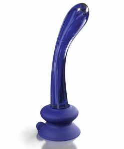 Prostate Massagers Icicles No. 89 Blue Glass Anal Dildo With Suction Cup By Pipedream Products