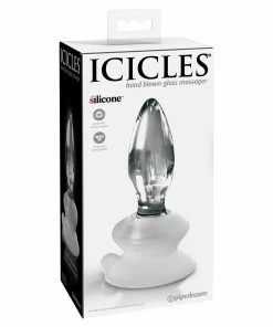 Icicles No. 91 Clear Glass Butt Plug With Suction Cup By Pipedream Products