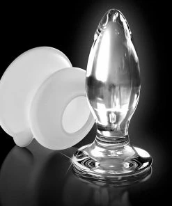 Icicles No. 91 Clear Glass Butt Plug With Suction Cup By Pipedream Products
