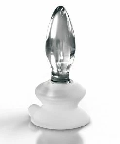 Icicles No. 91 Clear Glass Butt Plug With Suction Cup By Pipedream Products