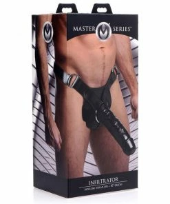 Master Series Infiltrator Large 10 Inch Hollow Strap On Penis Extension W/ Harness Black Sheaths & Sleeves 13 Master Series Infiltrator Large 10 Inch Hollow Strap On Penis Extension W/ Harness Black Sheaths & Sleeves