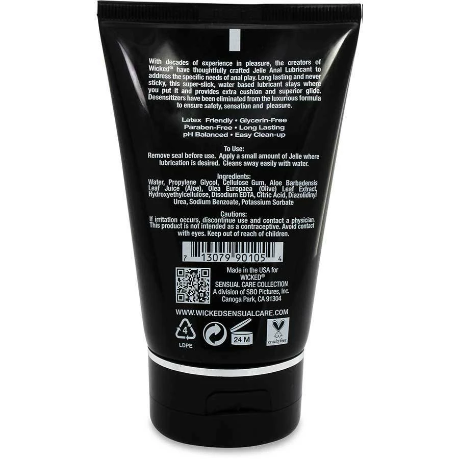 Jelle Water Based Lubricating Gel By Wicked Sensual Care 4 Oz Water Based Lube 4 Jelle Water Based Lubricating Gel By Wicked Sensual Care 4 Oz Water Based Lube