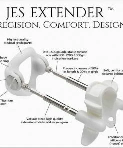 JES-Extender Jes Titanium Penis Extender Cock Stretching Device For Penile Enhancement Penis Extenders