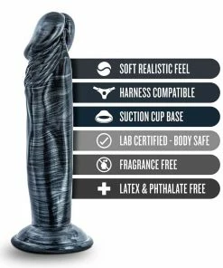 Jet Ebony 6 Inch Carbon Metallic Black Anal Dildo By Blush Novelties Anal Sex Toys