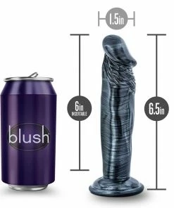 Jet Ebony 6 Inch Carbon Metallic Black Anal Dildo By Blush Novelties Anal Sex Toys