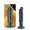 Jet Ebony 6 Inch Carbon Metallic Black Anal Dildo By Blush Novelties Anal Sex Toys