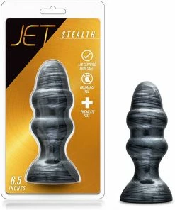 Jet Stealth Carbon Metallic Black Anal Plug For Men By Blush Novelties