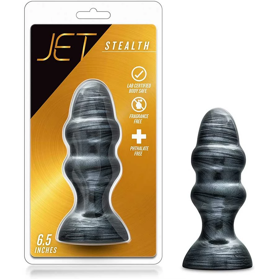 Jet Stealth Carbon Metallic Black Anal Plug For Men By Blush Novelties 3 Jet Stealth Carbon Metallic Black Anal Plug For Men By Blush Novelties