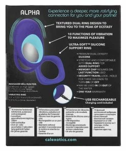 Link Up Alpha Dual Ring Vibrating Cock Ring By Cal Exotics