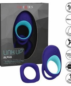 Link Up Alpha Dual Ring Vibrating Cock Ring By Cal Exotics