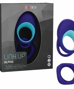 Link Up Alpha Dual Ring Vibrating Cock Ring By Cal Exotics