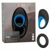 Link Up Max Vibrating Silicone Cock Ring By Cal Exotics Black/Blue Cock Rings