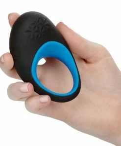 Link Up Max Vibrating Silicone Cock Ring By Cal Exotics Black/Blue Cock Rings