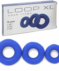 Lynk Pleasure Products Lynk Pleasure Loop XL Silicone Cock Ring Kit And Ball Stretching Set For Men Cock Rings