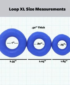 Lynk Pleasure Products Lynk Pleasure Loop XL Silicone Cock Ring Kit And Ball Stretching Set For Men Cock Rings