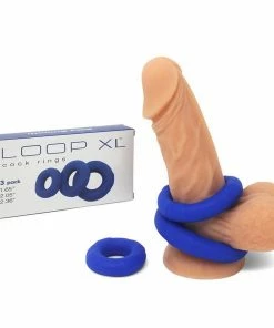 Lynk Pleasure Products Lynk Pleasure Loop XL Silicone Cock Ring Kit And Ball Stretching Set For Men Cock Rings